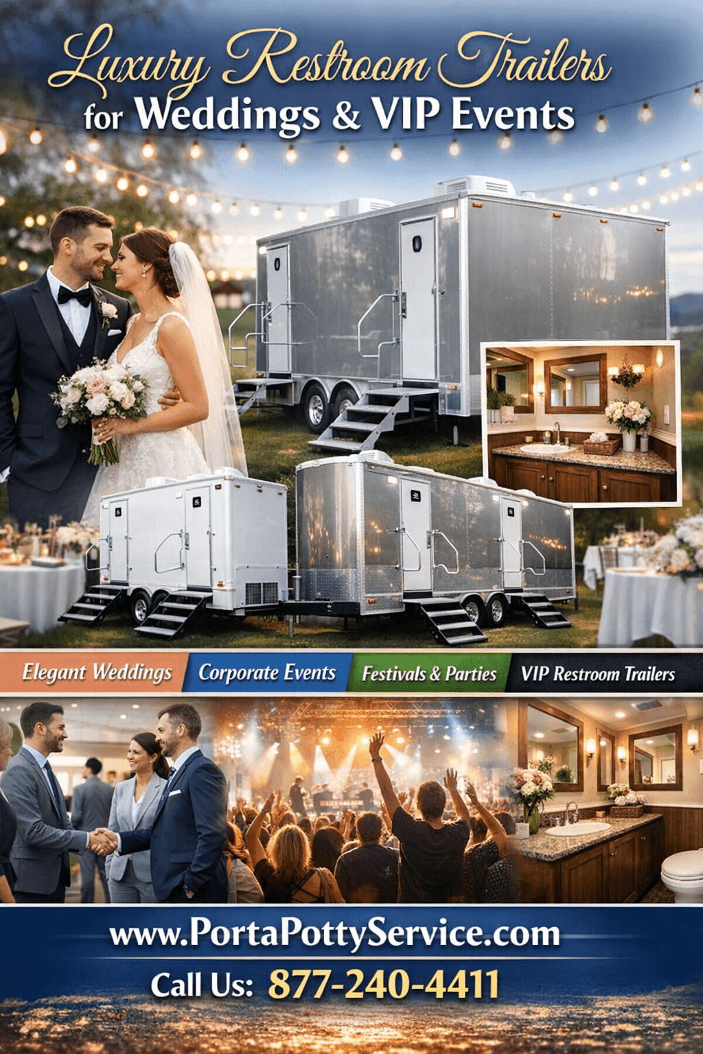 Luxury Restroom Trailers for Weddings & VIP Events